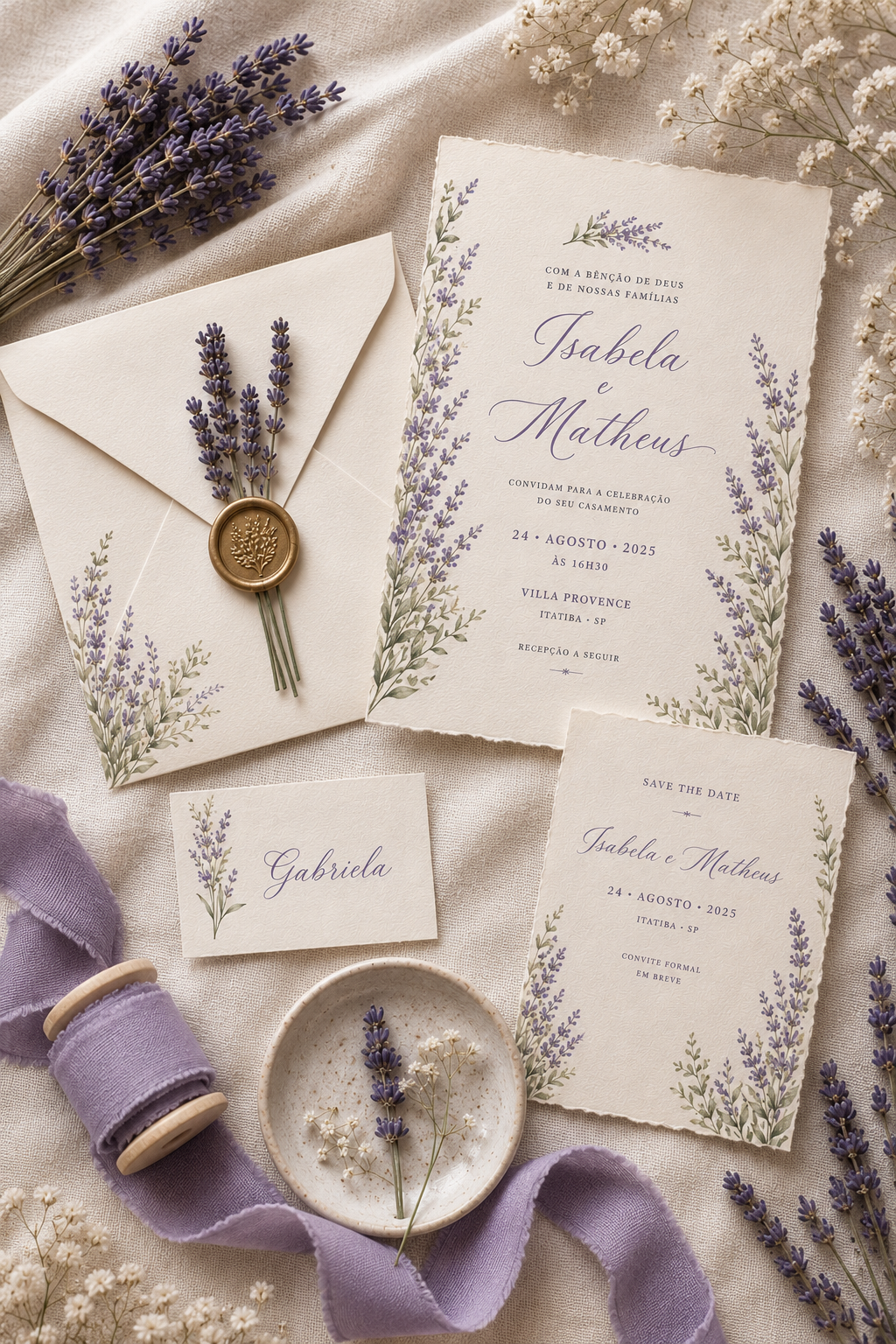 Tema lavanda · Isabela & Matheus