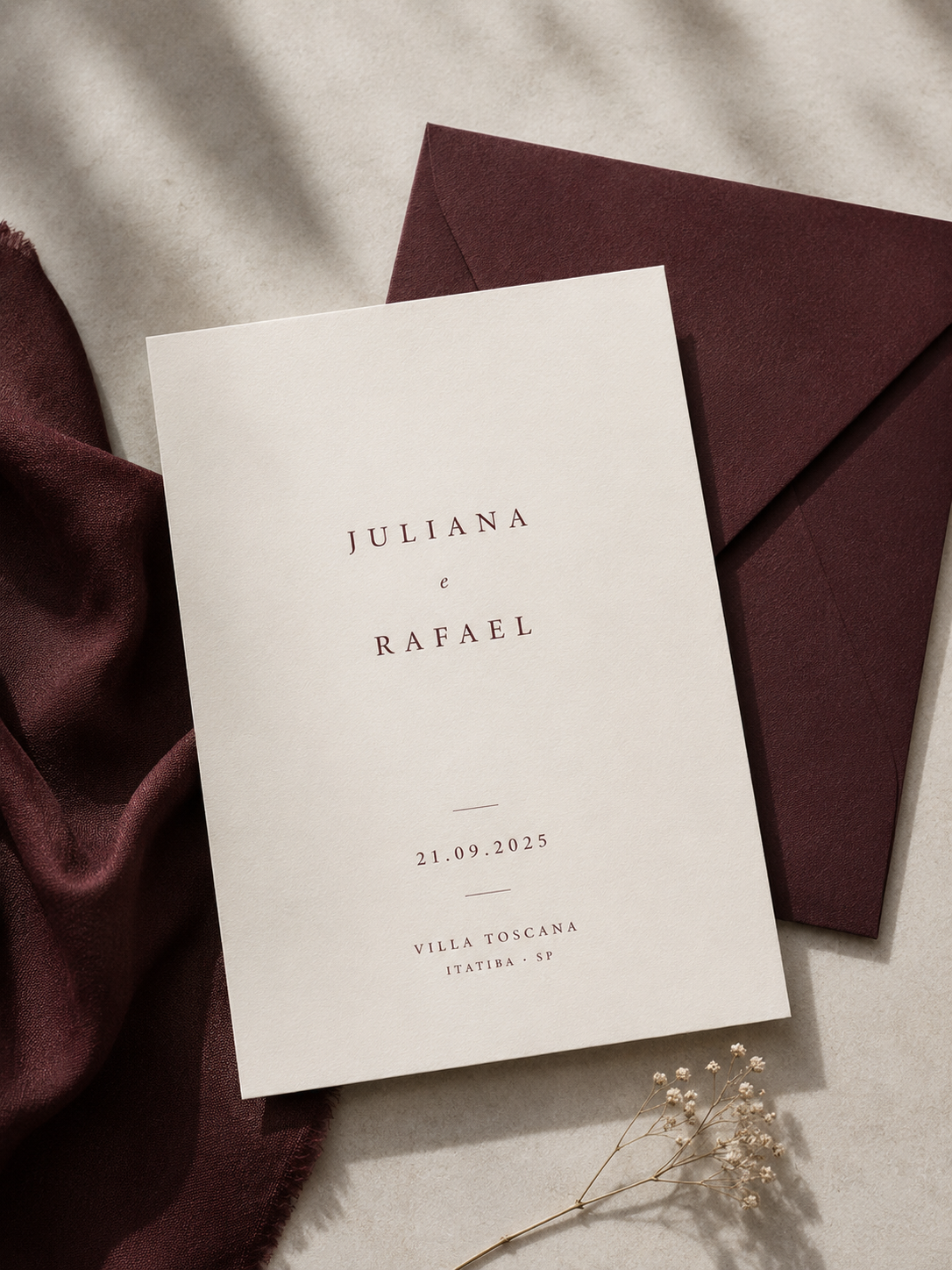 Tema minimalista · Juliana & Rafael